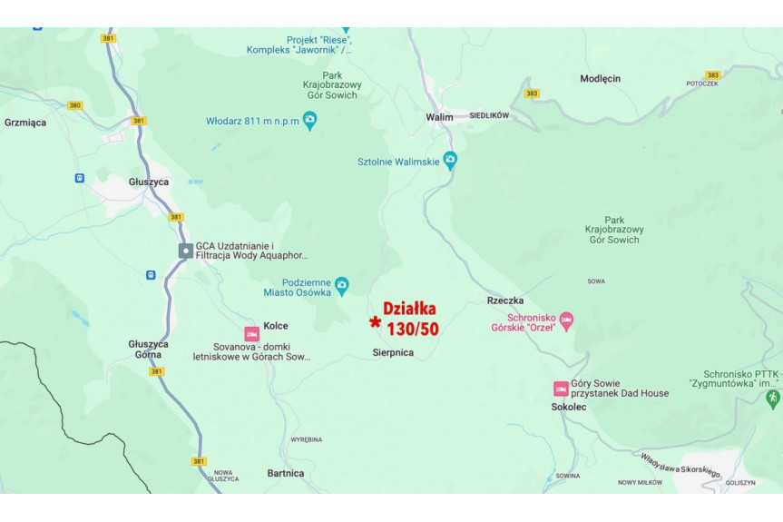 powiat wałbrzyski, Sierpnica, Zielone Wzgórze, Działki z MPZP-od 125 460,00-Sierpnica-Góry Sowie