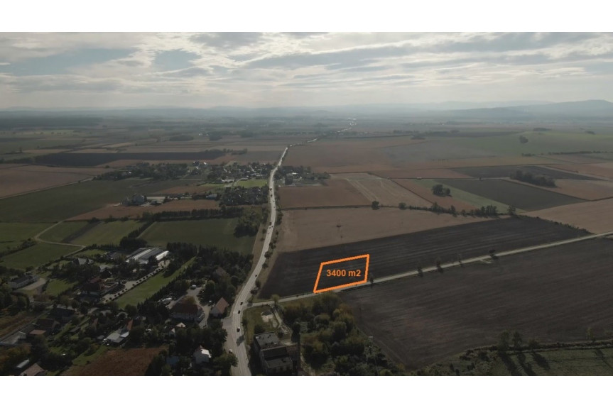 powiat wrocławski, Rolantowice, Działka usługowa/ inwestycyjna Kobierzyce 3400m2