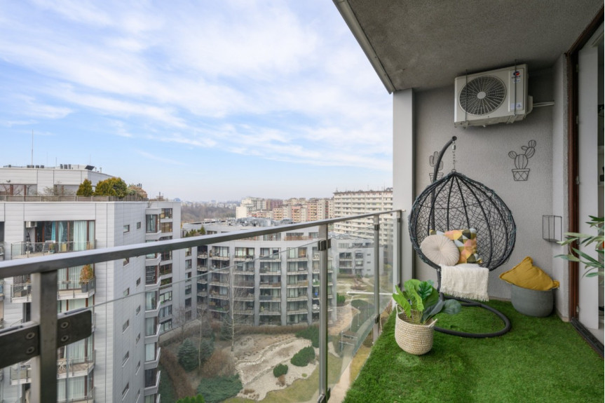 Warszawa, Ochota Szczęśliwice, Grójecka, 2 poojowy apartament z widokiem na Warszawę