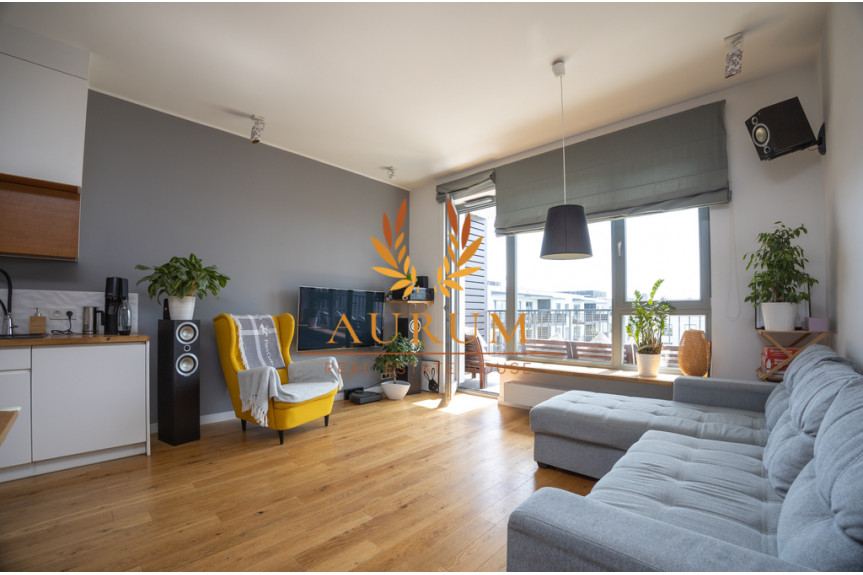 Warszawa, Wilanów, Aleksandra Gieysztora, Przytulny 2pokojowy apartament na ostatnim piętrze