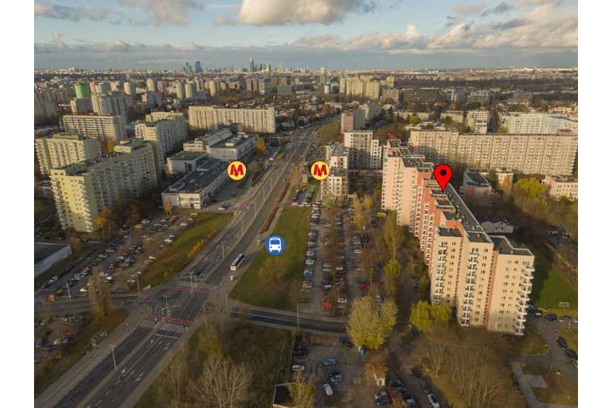 Warszawa, Mokotów, Sonaty, 5 min do metra Idealne pod inwestycję 3 pokoje