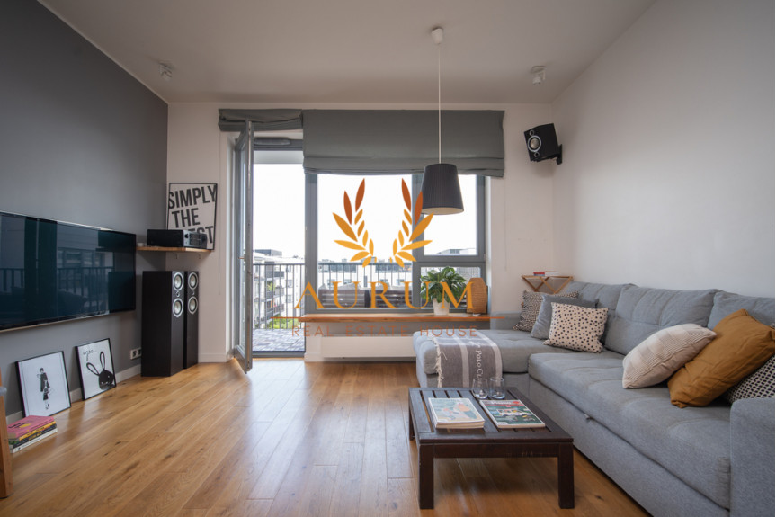 Warszawa, Wilanów, Aleksandra Gieysztora, Stylowy apartament 47 m² Wilanów, ostatnie piętro