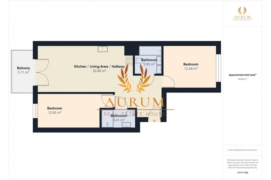 Warszawa, Mokot&oacute;w, Komputerowa, Apartament 63m/3 pokoje Mokot&oacute;w