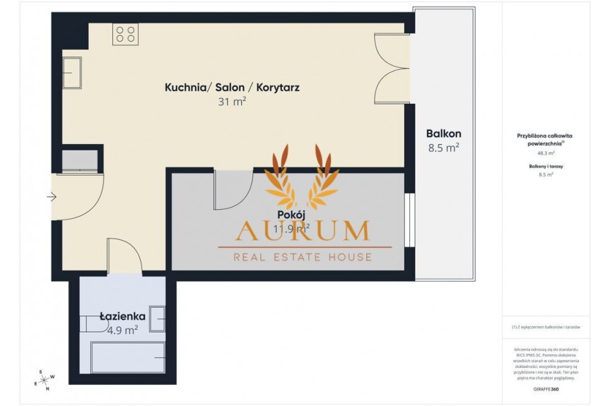 Piaseczyński, Piaseczno, Jana Pawła Ii, Przytulne 48 m2 mieszkanie - 2 pokoje