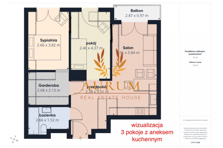 Warszawa, Wilan&oacute;w, Księdza Prymasa Augusta Hlonda, Ostoja Wilan&oacute;w 57m2 Potencjał 3 pokoi