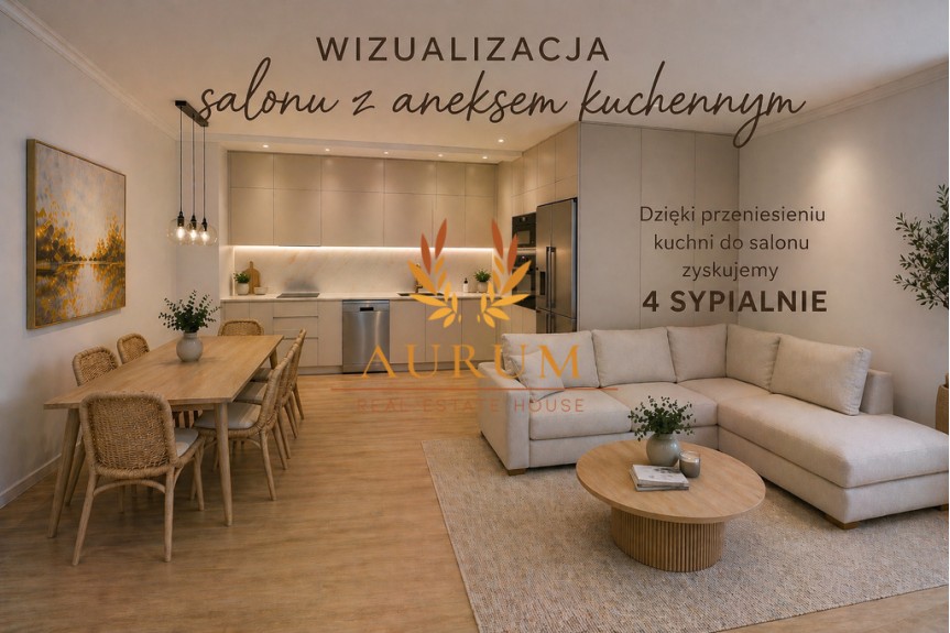 Warszawa, Mokot&oacute;w, Konduktorska, Wyjątkowe, 4-pokojowe mieszkanie z garażem Mokot&oacute;w